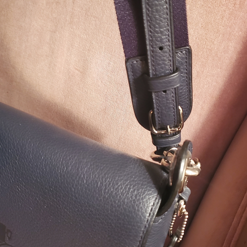 Coach Dark teal Leather Purse Bag NWT estate sale - Picture 3 of 10